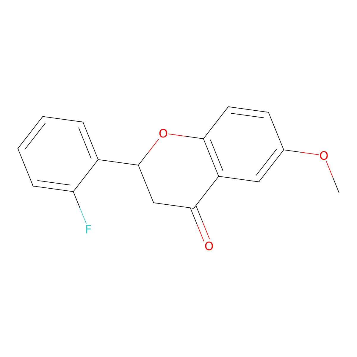 2-(2-Fluorophenyl)-6-methoxychroman-4-one molecular structure, CAS 510766-54-8
