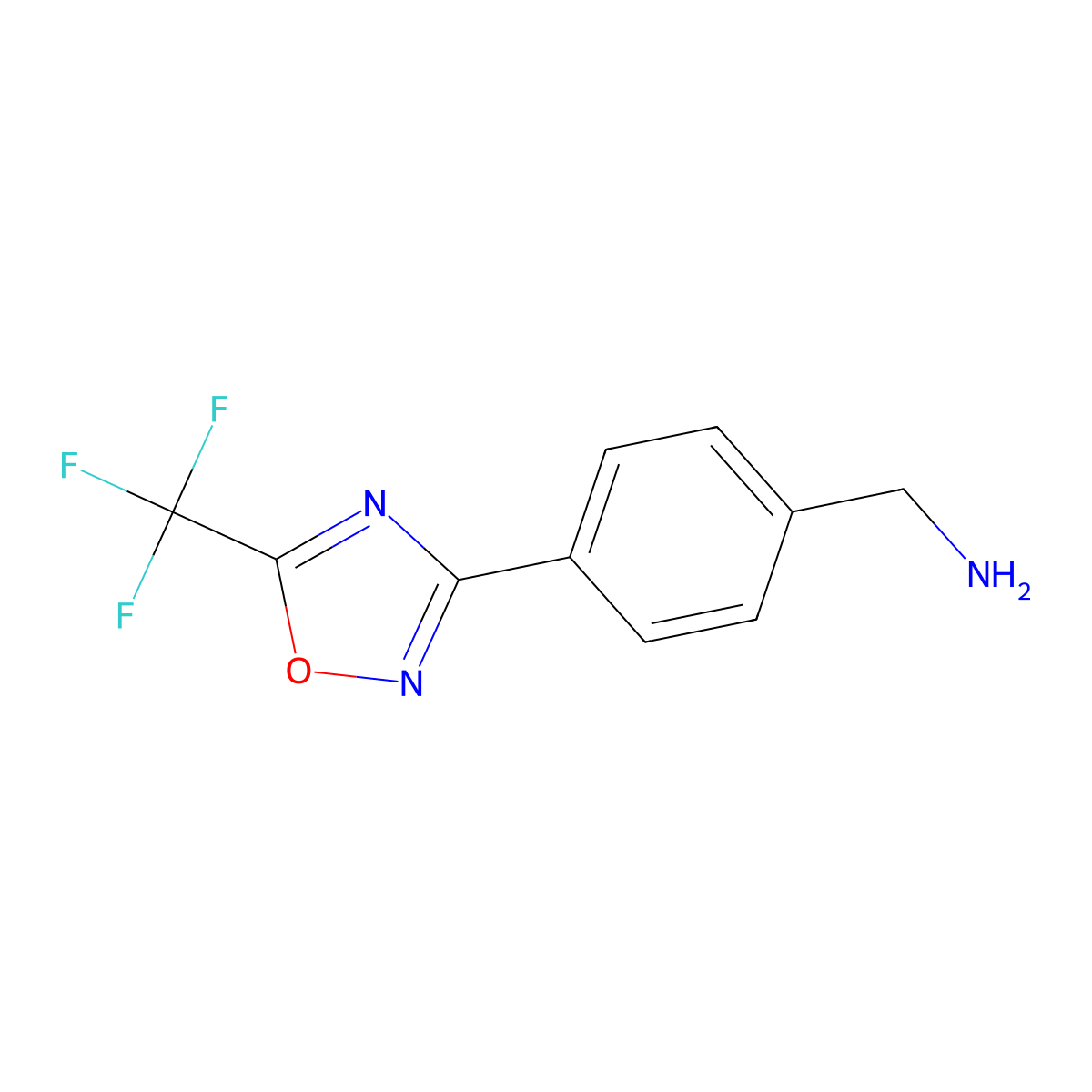 (4-(5-(Trifluoromethyl)-1,2,4-oxadiazol-3-yl)phenyl)methanamine molecular structure, CAS 510771-81-0