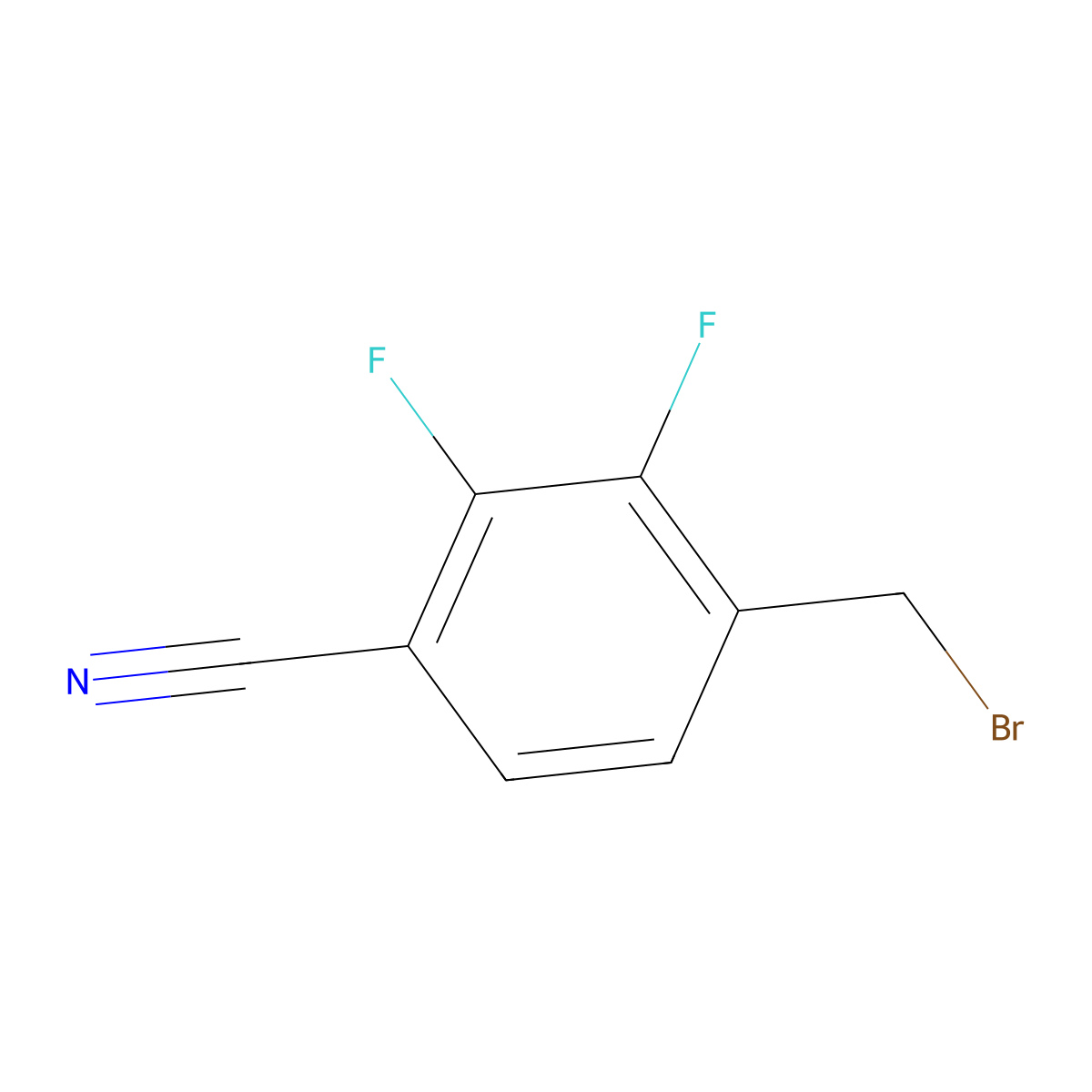 4-(Bromomethyl)-2,3-difluorobenzonitrile molecular structure, CAS 510772-87-9
