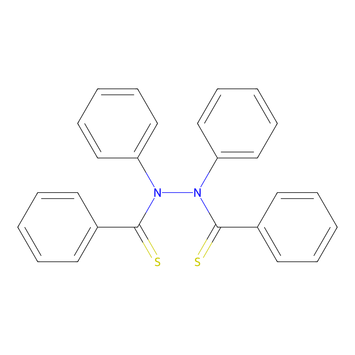 N'-(benzenecarbonothioyl)-N,N'-diphenylbenzenecarbothiohydrazide molecular structure, CAS 5108-00-9