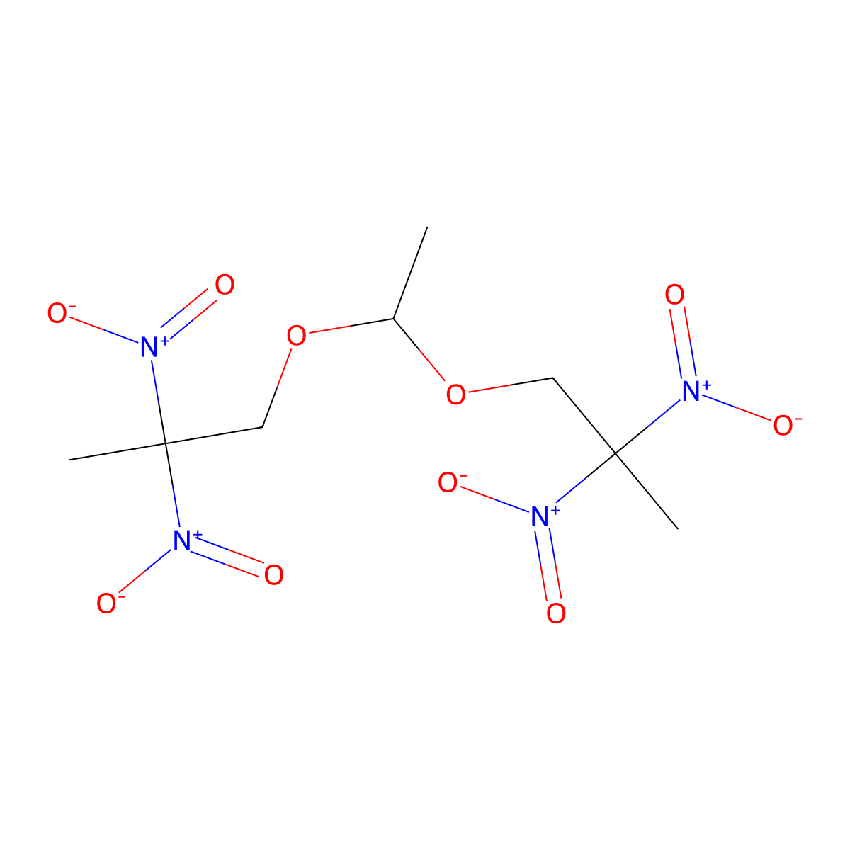 Bis(2,2-dinitropropyl)acetal molecular structure, CAS 5108-69-0