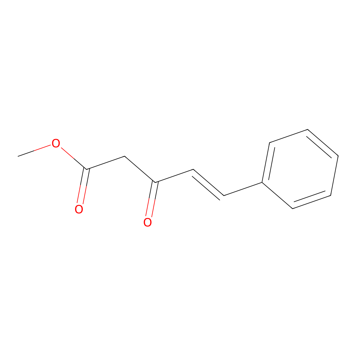 3-Oxo-5-phenyl-4-pentenoic acid methyl ester molecular structure, CAS 51081-29-9