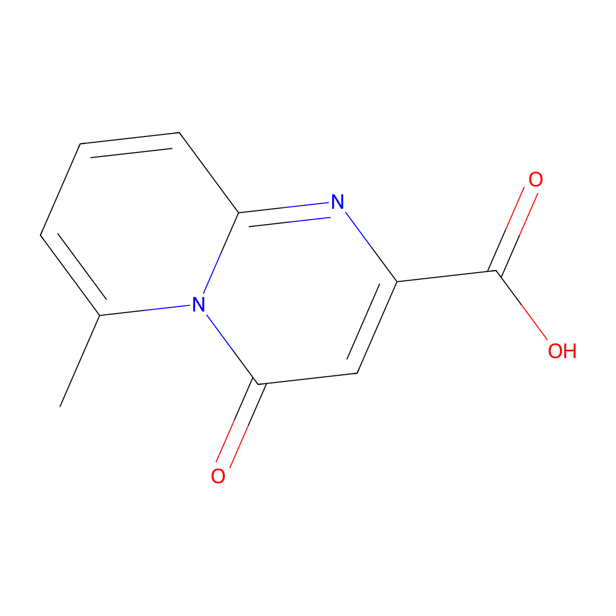 6-Methyl-4-oxopyrido[1,2-a]pyrimidine-2-carboxylic acid molecular structure, CAS 51081-65-3