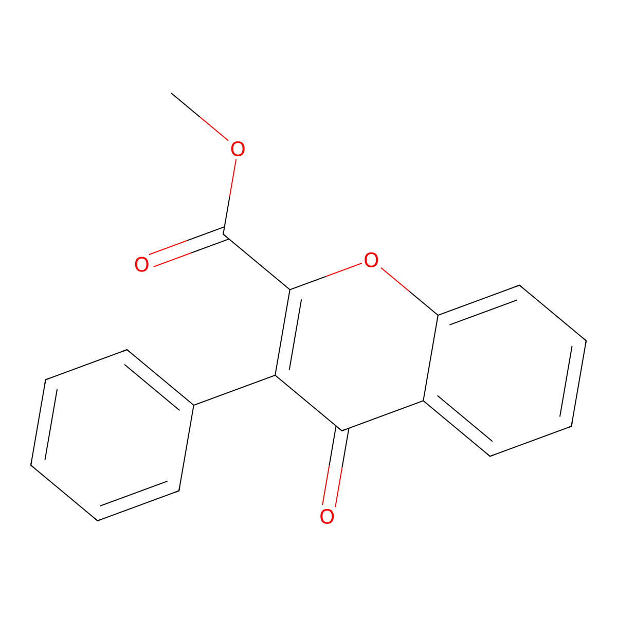 Methyl 4-oxo-3-phenyl-4H-chromene-2-carboxylate molecular structure, CAS 51081-70-0