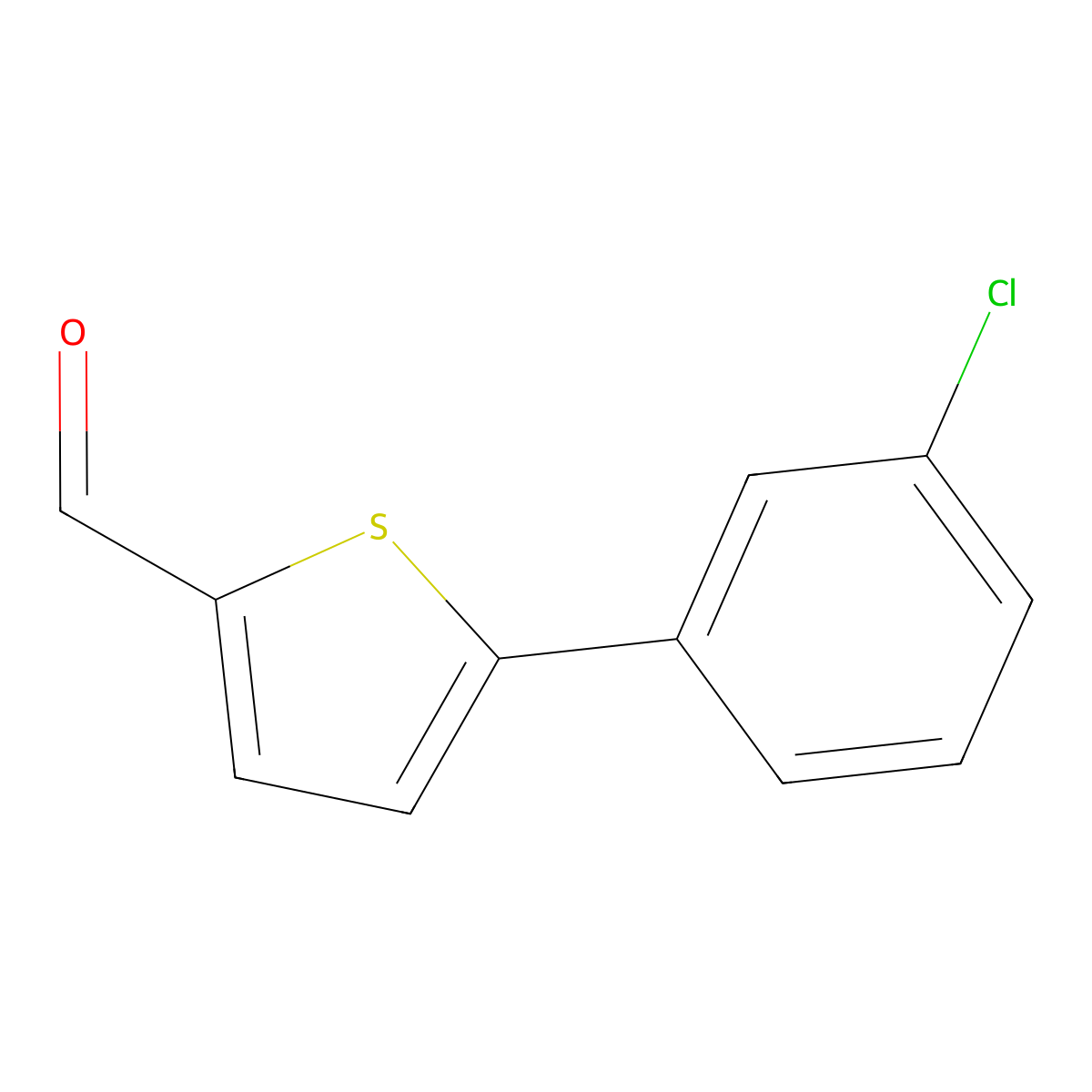 5-(3-Chlorophenyl)thiophene-2-carbaldehyde molecular structure, CAS 51081-72-2