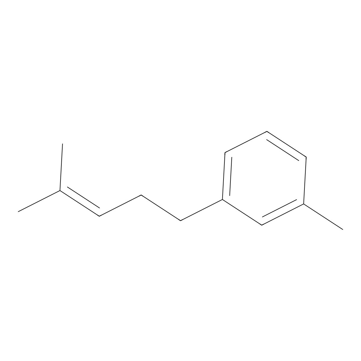 1-(3-Methylphenyl)-4-methyl-3-pentene molecular structure, CAS 51082-26-9