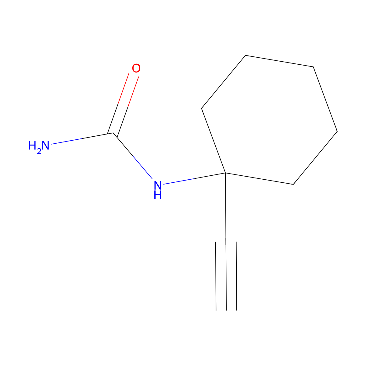 (1-Ethynylcyclohexyl)urea molecular structure, CAS 51082-30-5