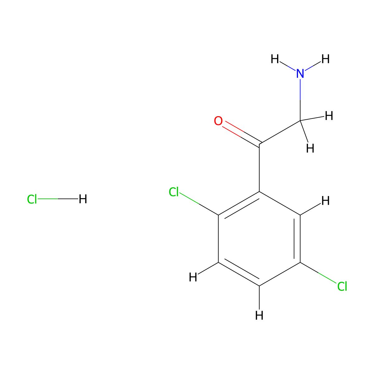 2-Amino-1-(2,5-dichloro-phenyl)-ethanone hydrochloride molecular structure, CAS 51084-88-9