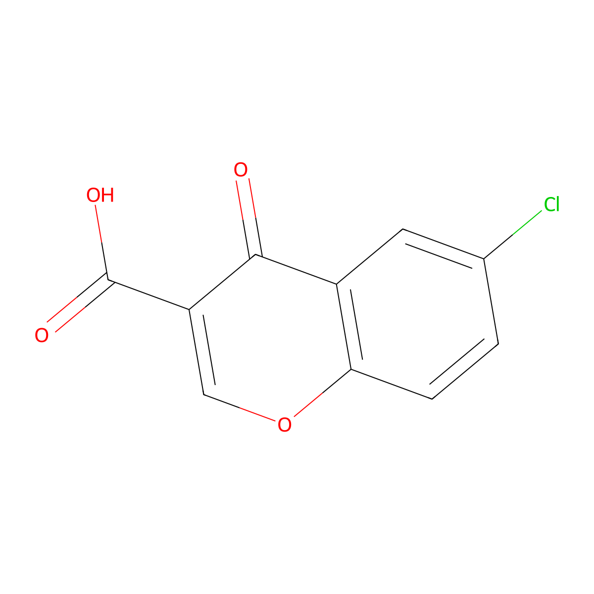 6-Chloro-4-oxo-4H-chromene-3-carboxylic acid molecular structure, CAS 51085-92-8