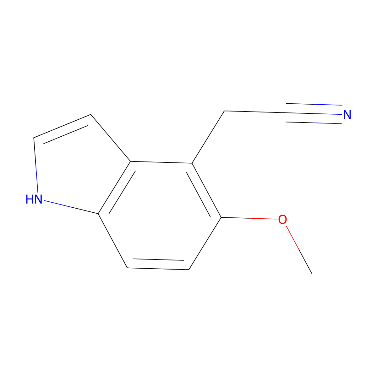 2-(5-Methoxy-1H-indol-4-YL)acetonitrile molecular structure, CAS 51086-02-3