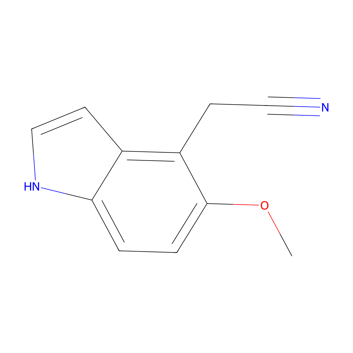 2-(5-Methoxy-1H-indol-4-YL)acetonitrile molecular structure, CAS 51086-02-3