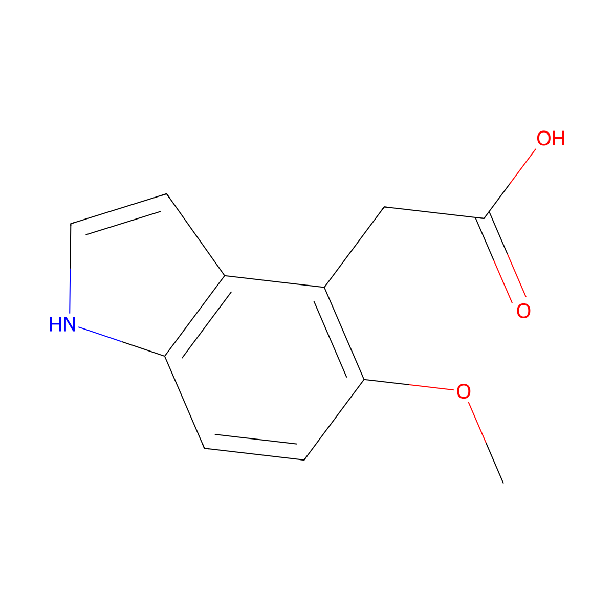 2-(5-Methoxy-1H-indol-4-YL)acetic acid molecular structure, CAS 51086-03-4