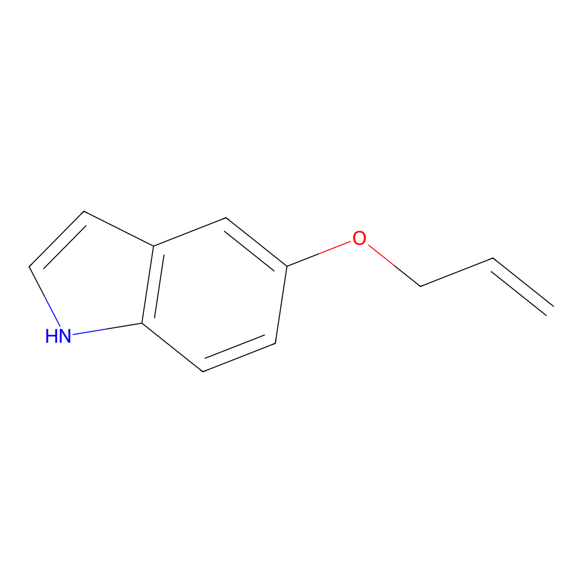 5-(prop-2-en-1-yloxy)-1H-indole molecular structure, CAS 51086-08-9