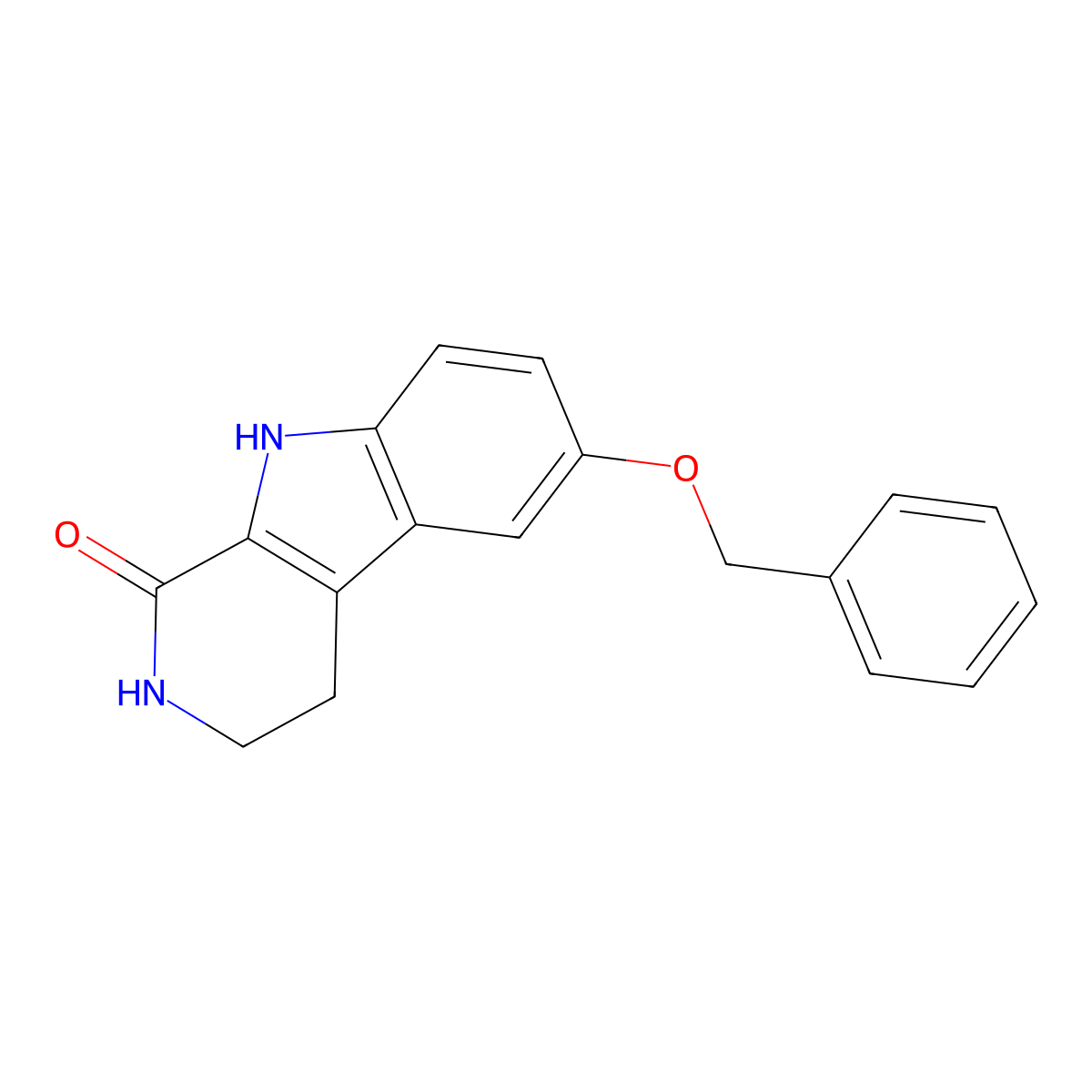 6-(Benzyloxy)-2,3,4,9-tetrahydro-1H-beta-carbolin-1-one molecular structure, CAS 51086-22-7