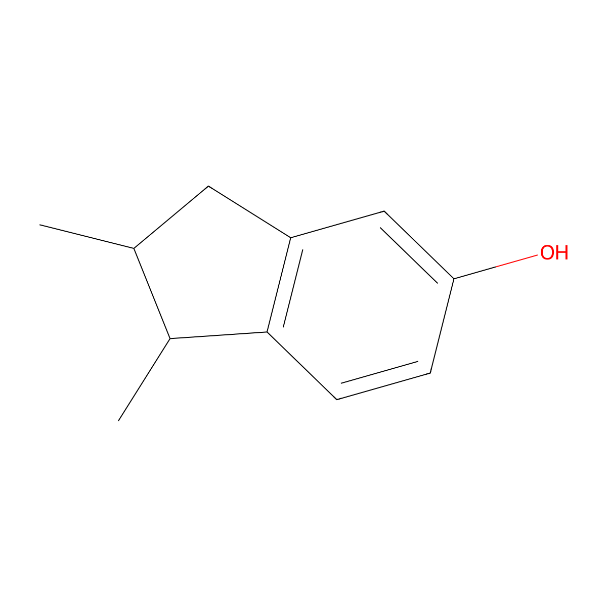 1,2-dimethyl-2,3-dihydro-1H-inden-5-ol molecular structure, CAS 51086-26-1