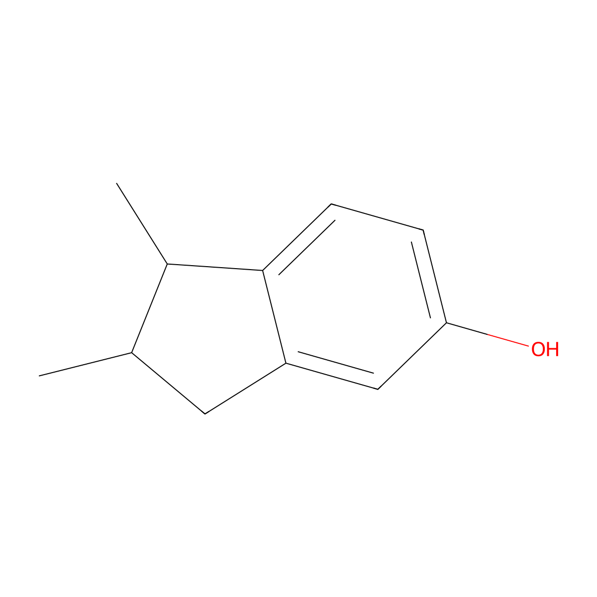 1,2-dimethyl-2,3-dihydro-1H-inden-5-ol molecular structure, CAS 51086-26-1