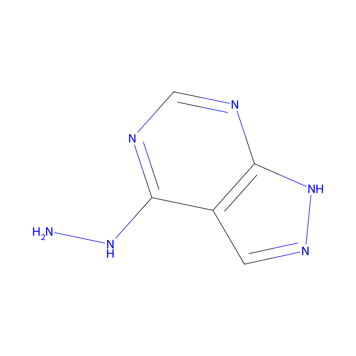 4-Hydrazinyl-1h-pyrazolo[3,4-d]pyrimidine molecular structure, CAS 51088-28-9