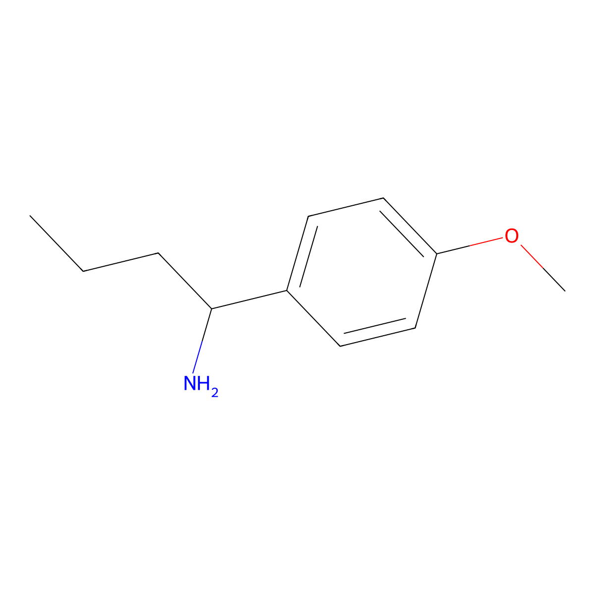 1-(4-Methoxyphenyl)butan-1-amine molecular structure, CAS 51089-97-5