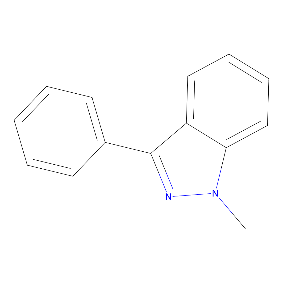 1-Methyl-3-phenyl-1H-indazole molecular structure, CAS 51093-42-6