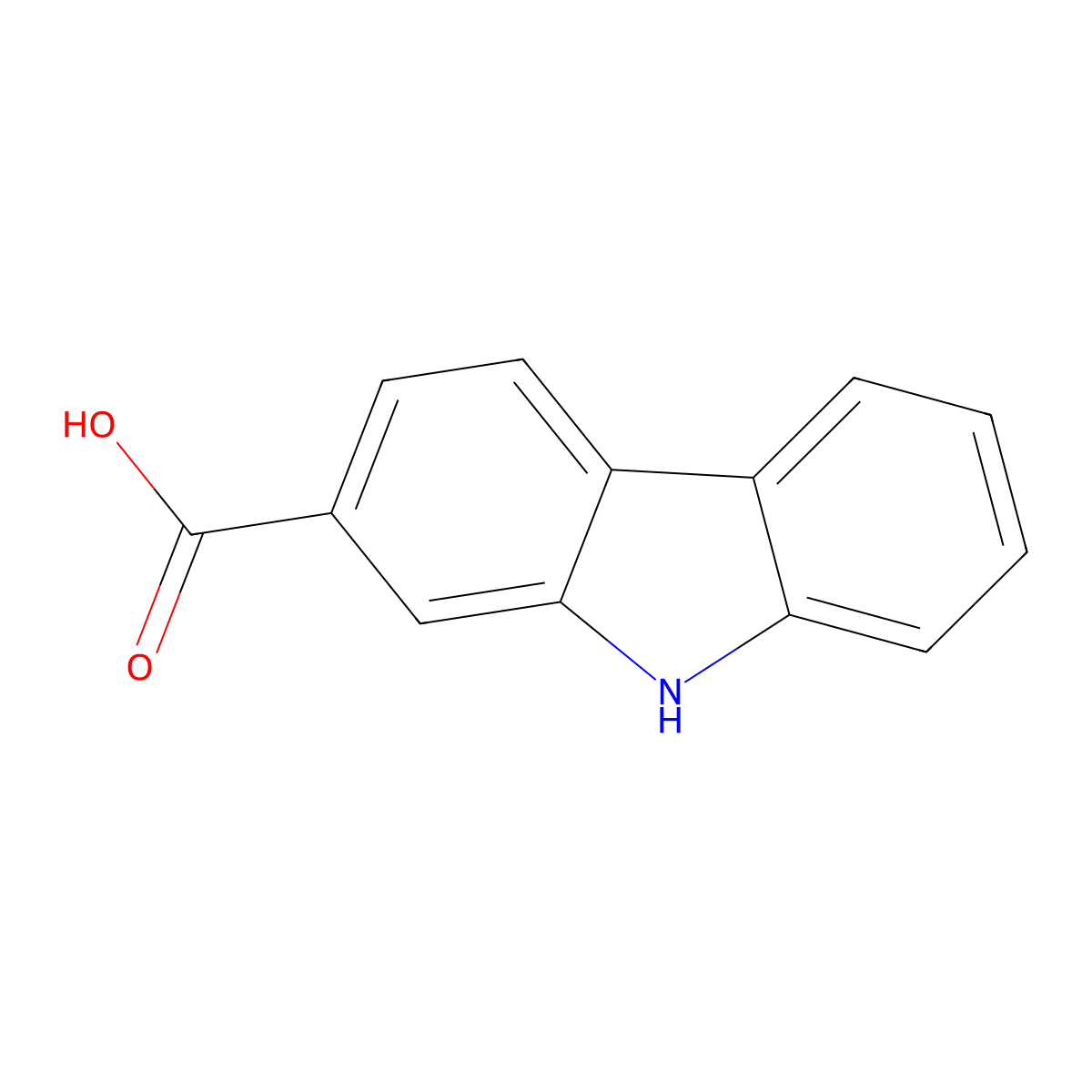 9H-Carbazole-2-carboxylic acid molecular structure, CAS 51094-28-1