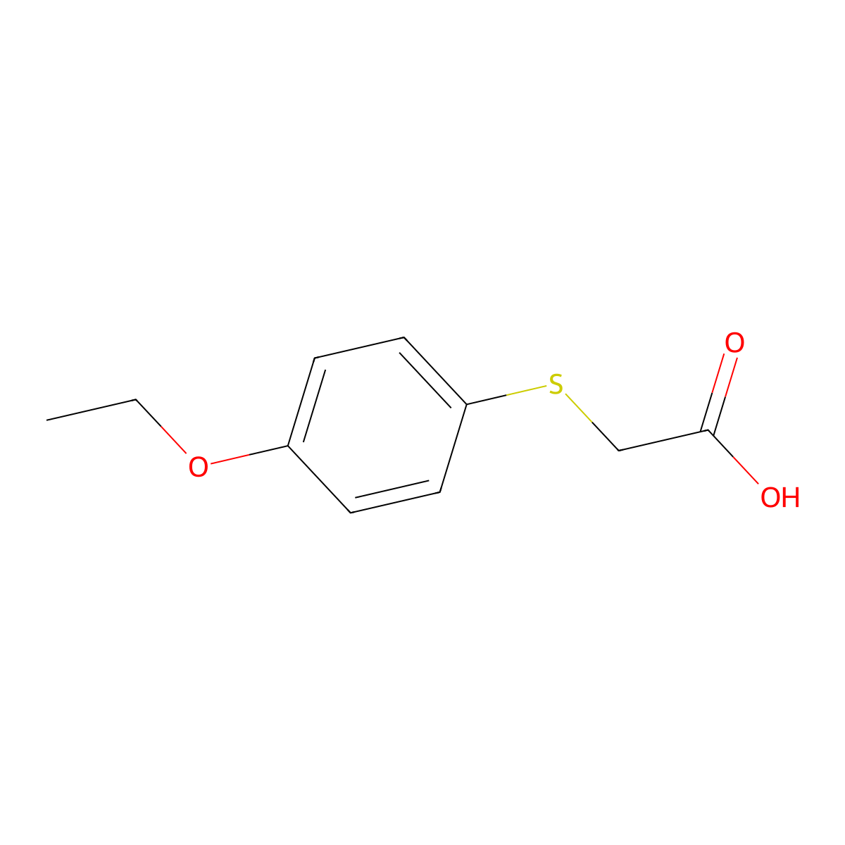[(4-Ethoxyphenyl)thio]acetic acid molecular structure, CAS 51094-45-2