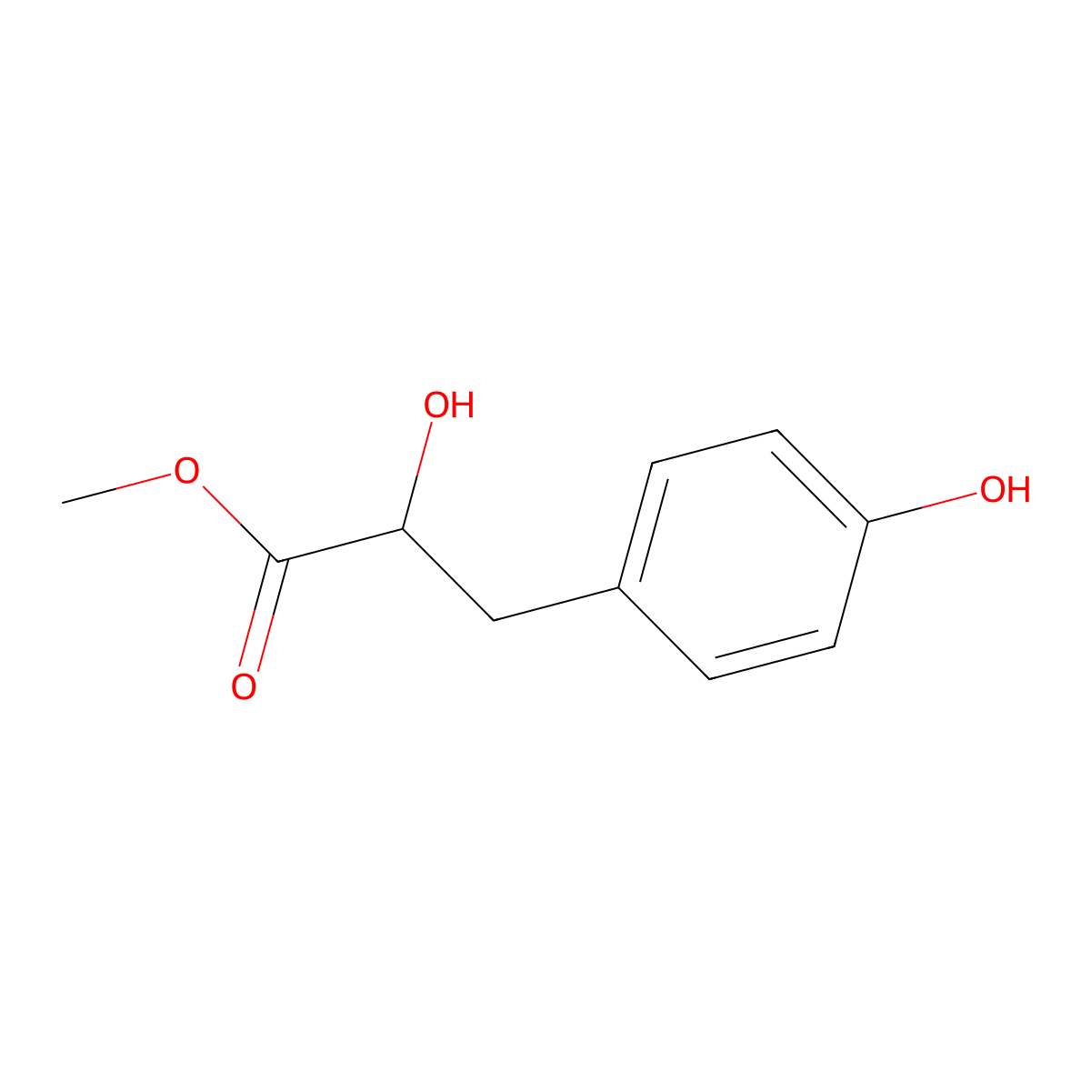 Methyl 4-hydroxyphenyllactate molecular structure, CAS 51095-47-7