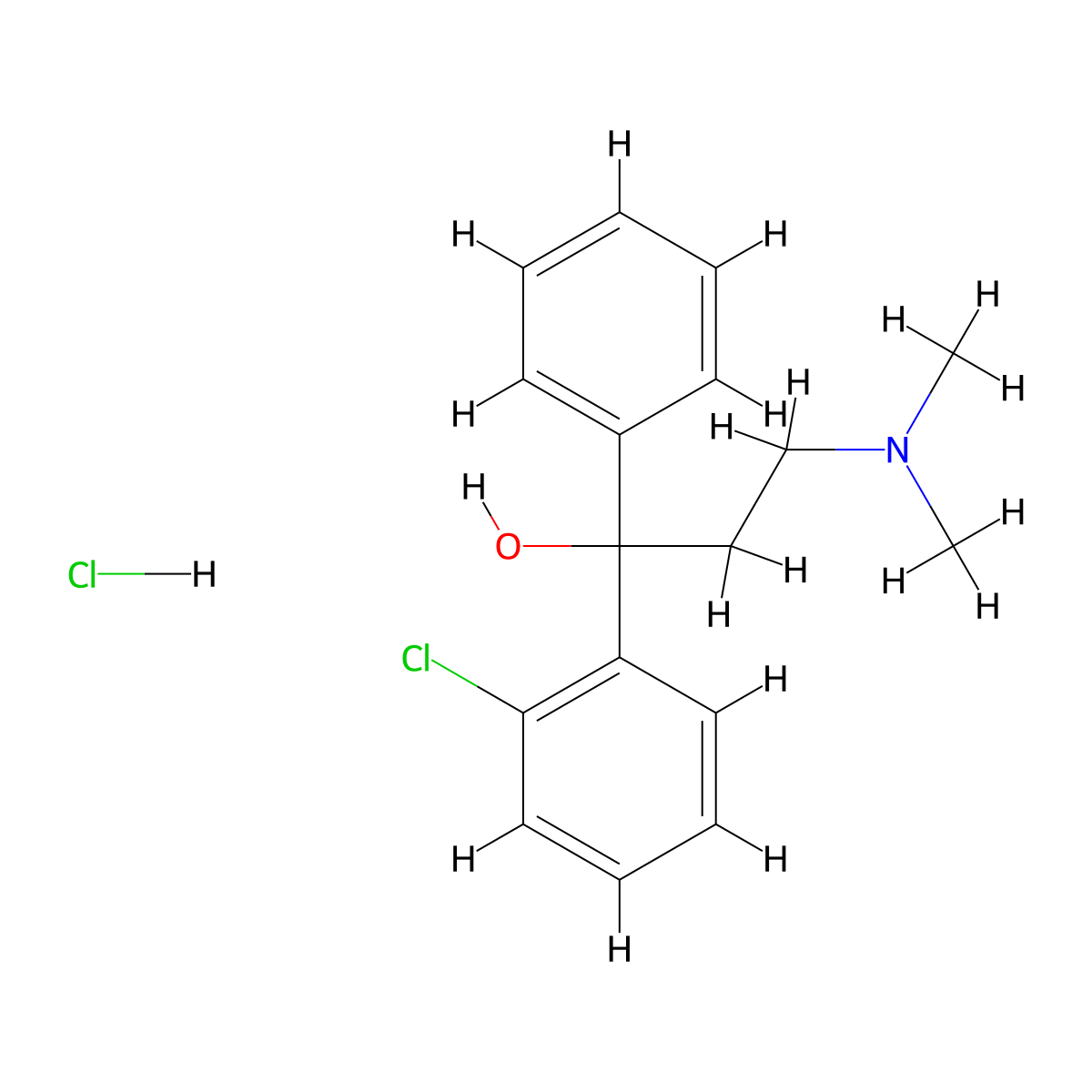 Chlophedianol Hydrochloride molecular structure, CAS 511-13-7