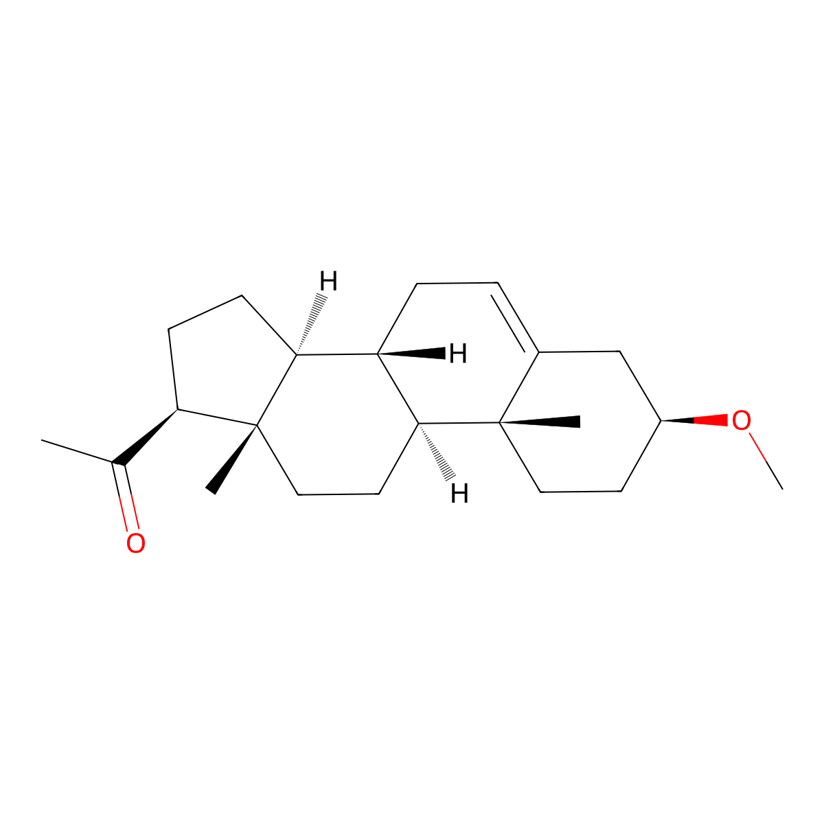 Pregnenolone methyl ether molecular structure, CAS 511-26-2