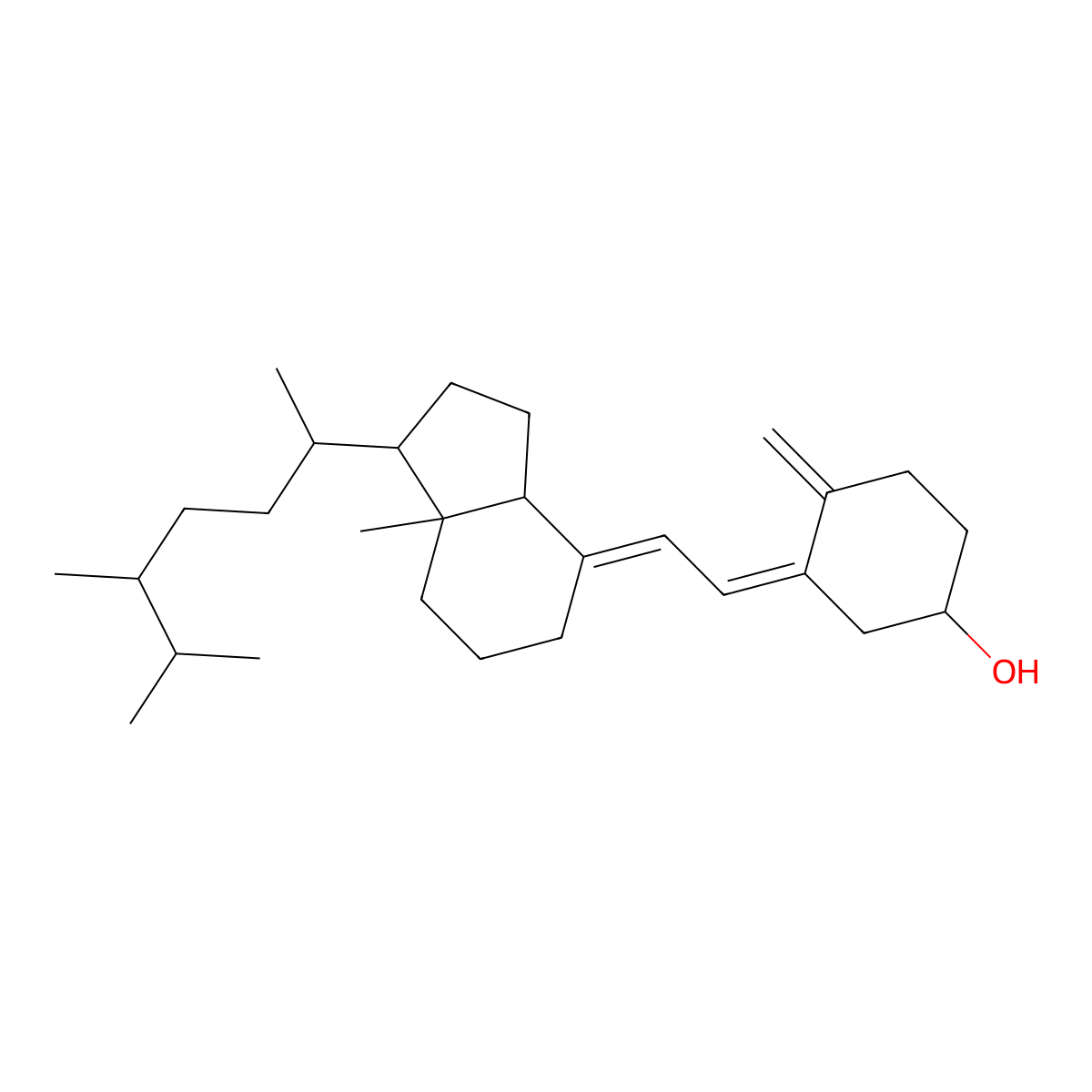 Vitamin D4 molecular structure, CAS 511-28-4
