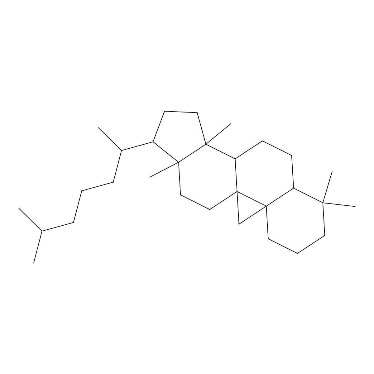 Cycloartane molecular structure, CAS 511-64-8