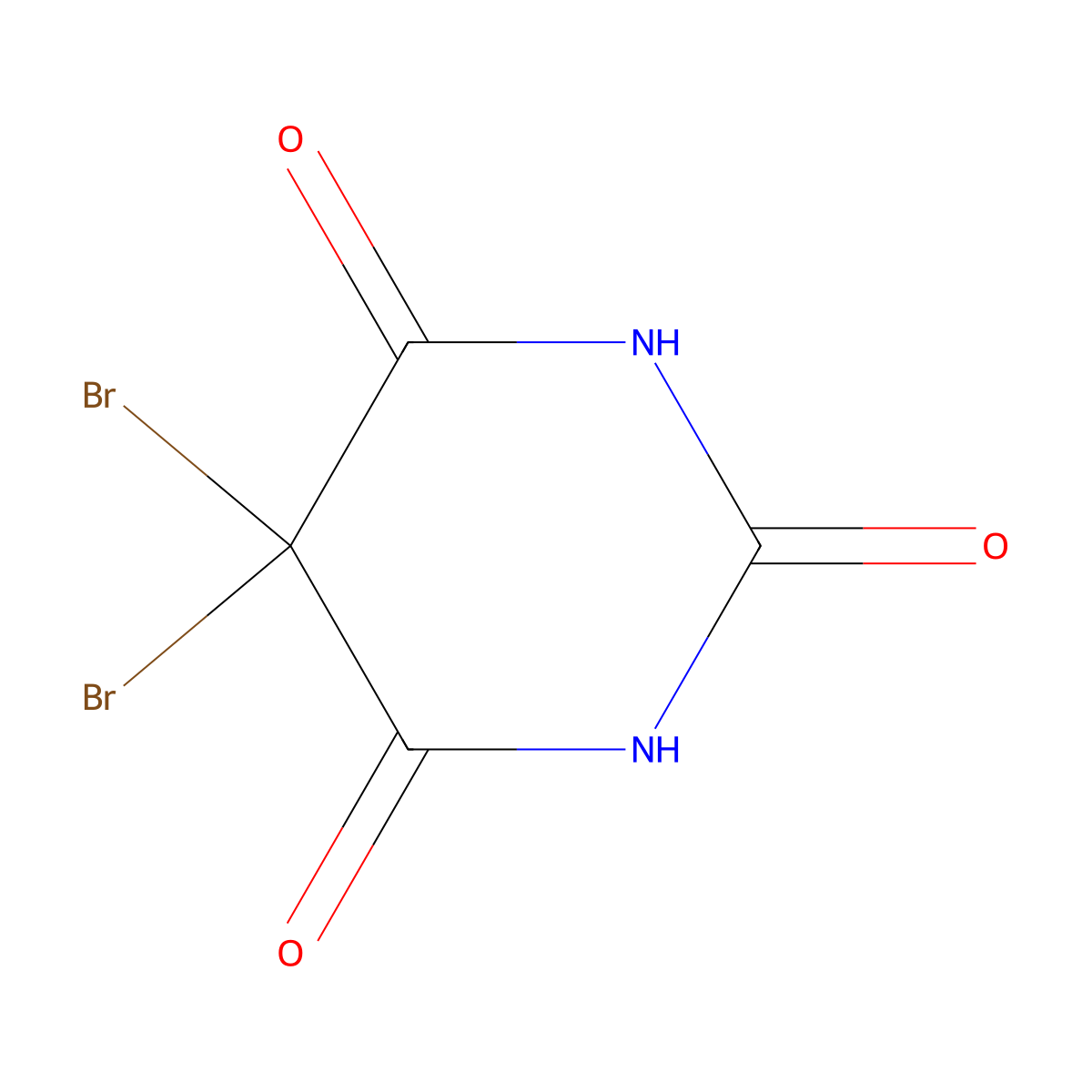 5,5-Dibromobarbituric acid molecular structure, CAS 511-67-1