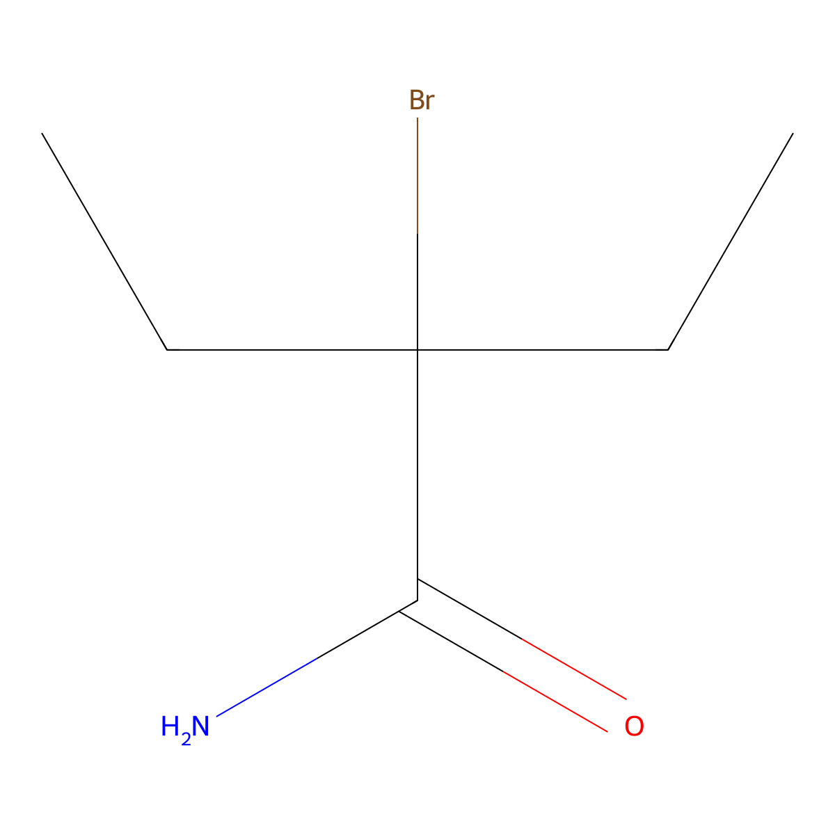 2-Bromo-2-ethylbutanamide molecular structure, CAS 511-70-6