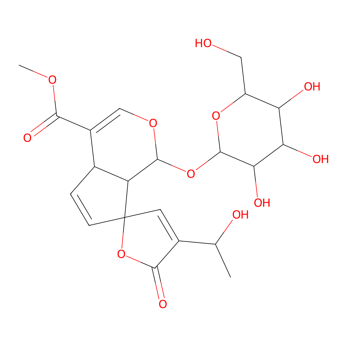 Plumieride molecular structure, CAS 511-89-7