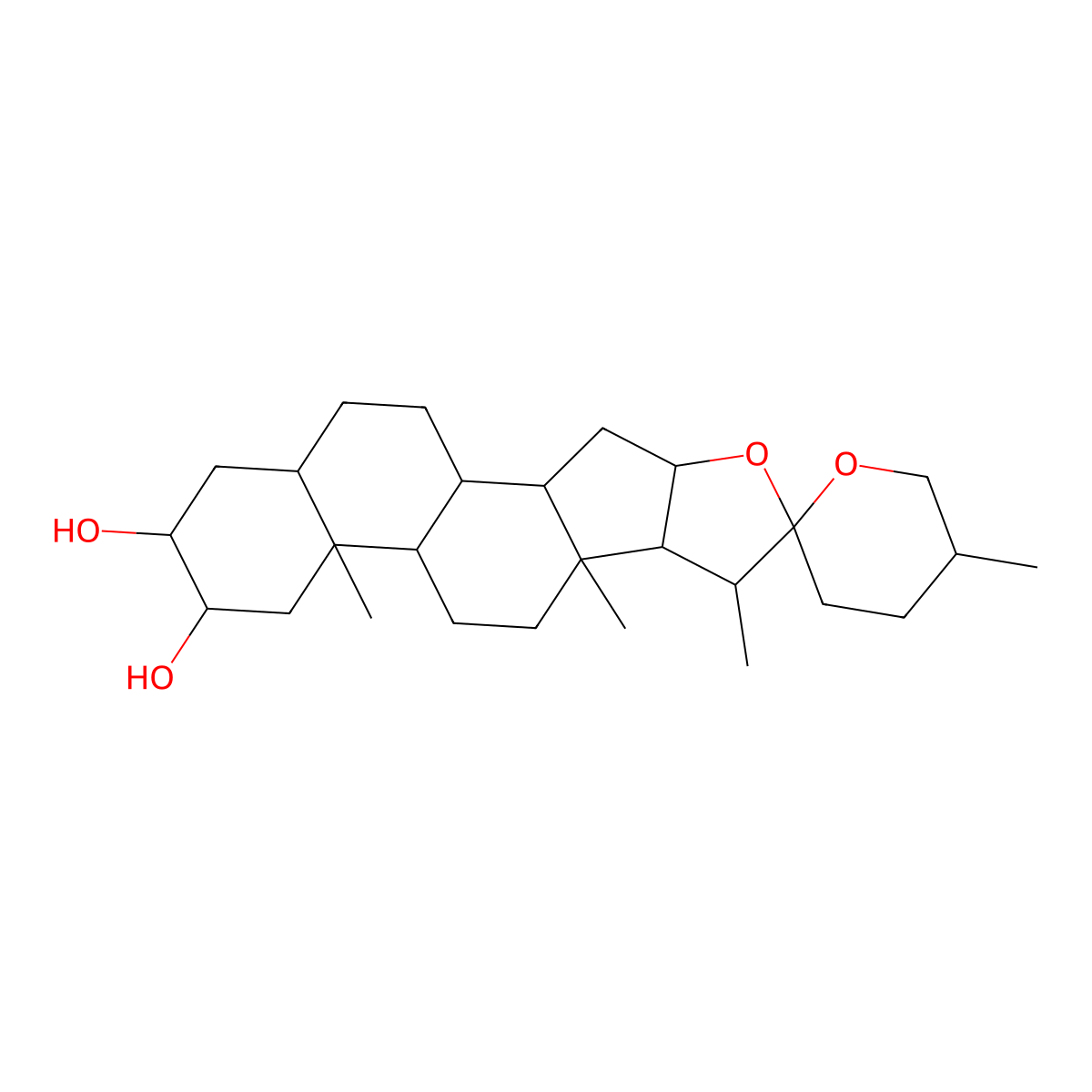Gitogenin molecular structure, CAS 511-96-6