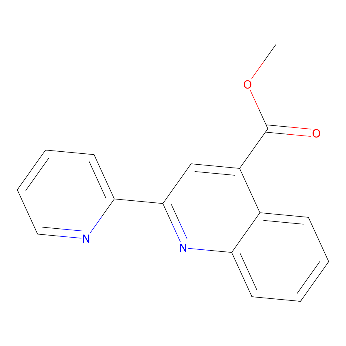 Methyl 2-(pyridin-2-yl)quinoline-4-carboxylate molecular structure, CAS 5110-05-4