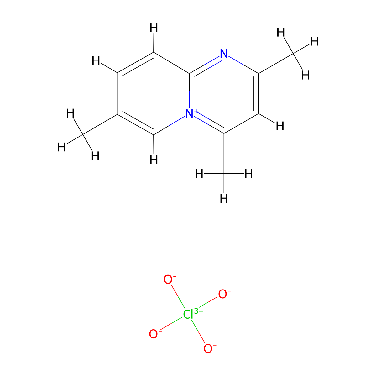 2,4,7-Trimethylpyrido[1,2-a]pyrimidin-5-ium perchlorate molecular structure, CAS 5110-23-6