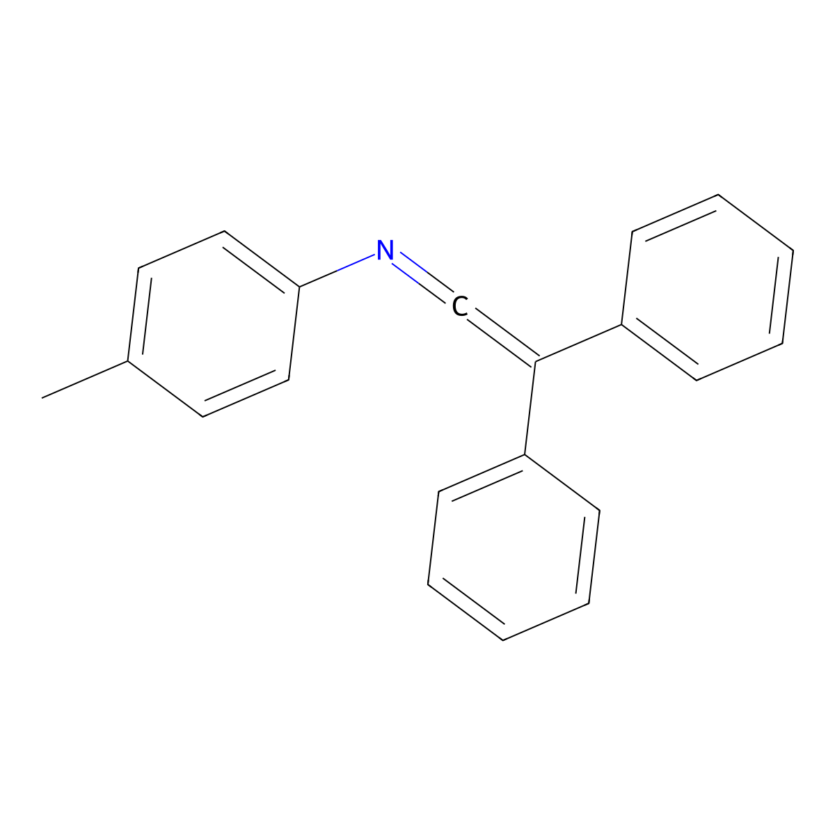 N-p-Tolyl-2,2-diphenylvinylideneamine molecular structure, CAS 5110-45-2
