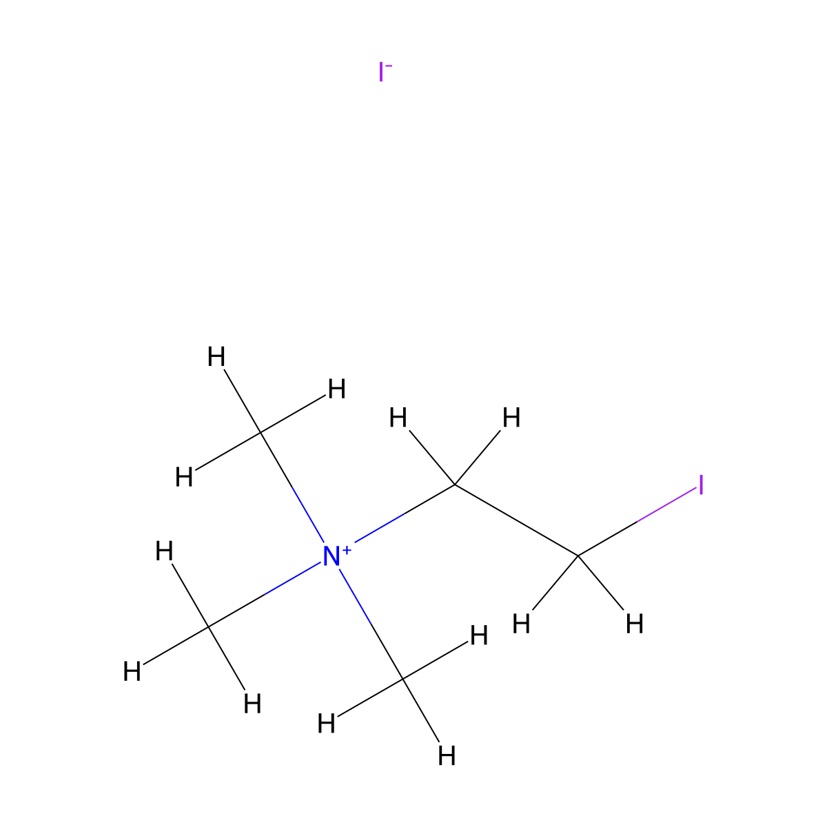 Ethanaminium, 2-iodo-N,N,N-trimethyl-, iodide (1:1) molecular structure, CAS 5110-69-0