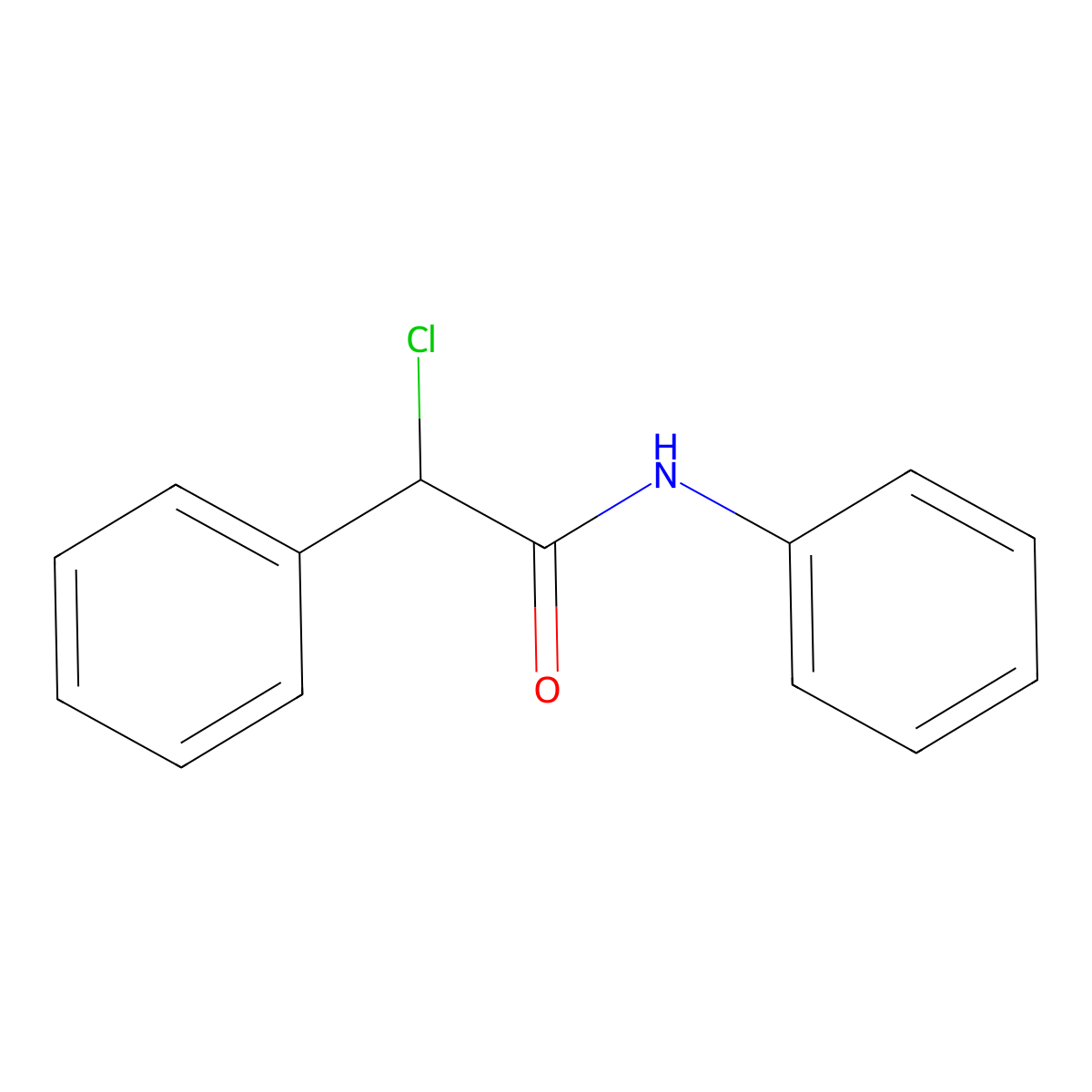2-chloro-N,2-diphenylacetamide molecular structure, CAS 5110-77-0
