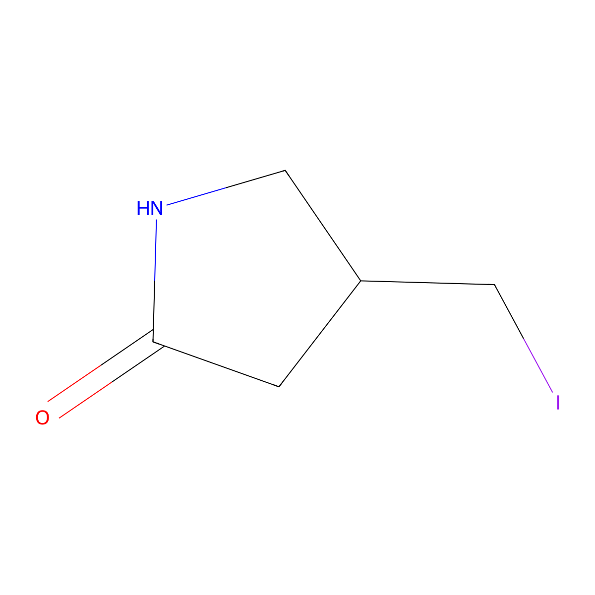 4-(Iodomethyl)pyrrolidin-2-one molecular structure, CAS 51101-44-1