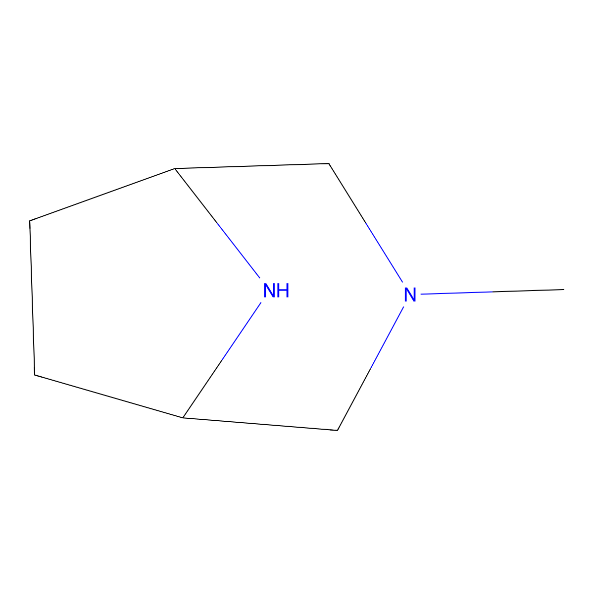 3-Methyl-3,8-diazabicyclo(3.2.1)octane molecular structure, CAS 51102-41-1