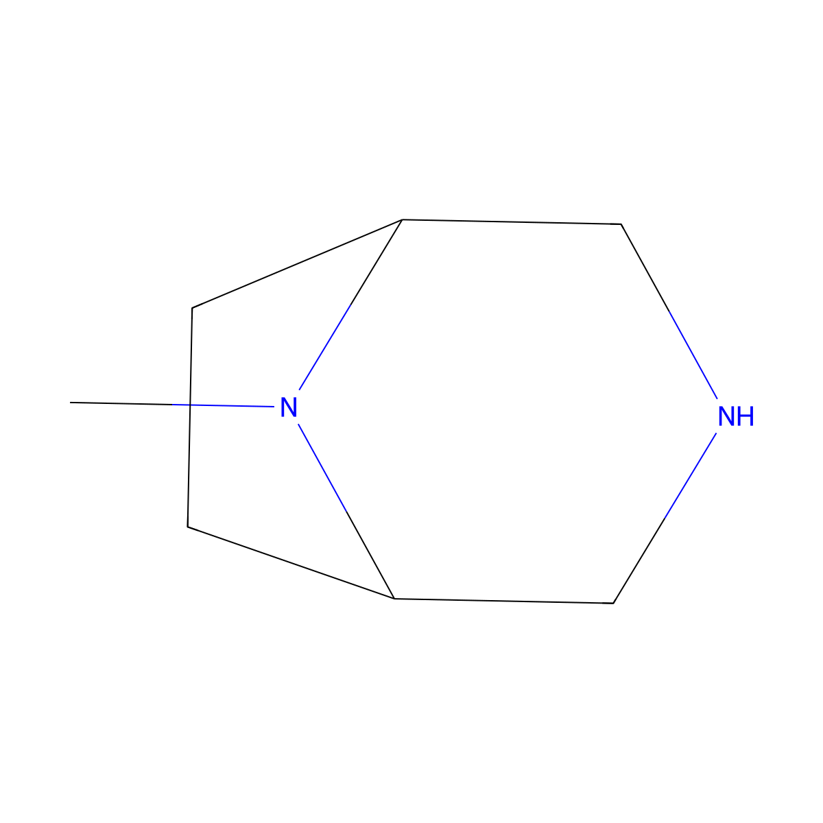 8-Methyl-3,8-diazabicyclo[3.2.1]octane molecular structure, CAS 51102-42-2