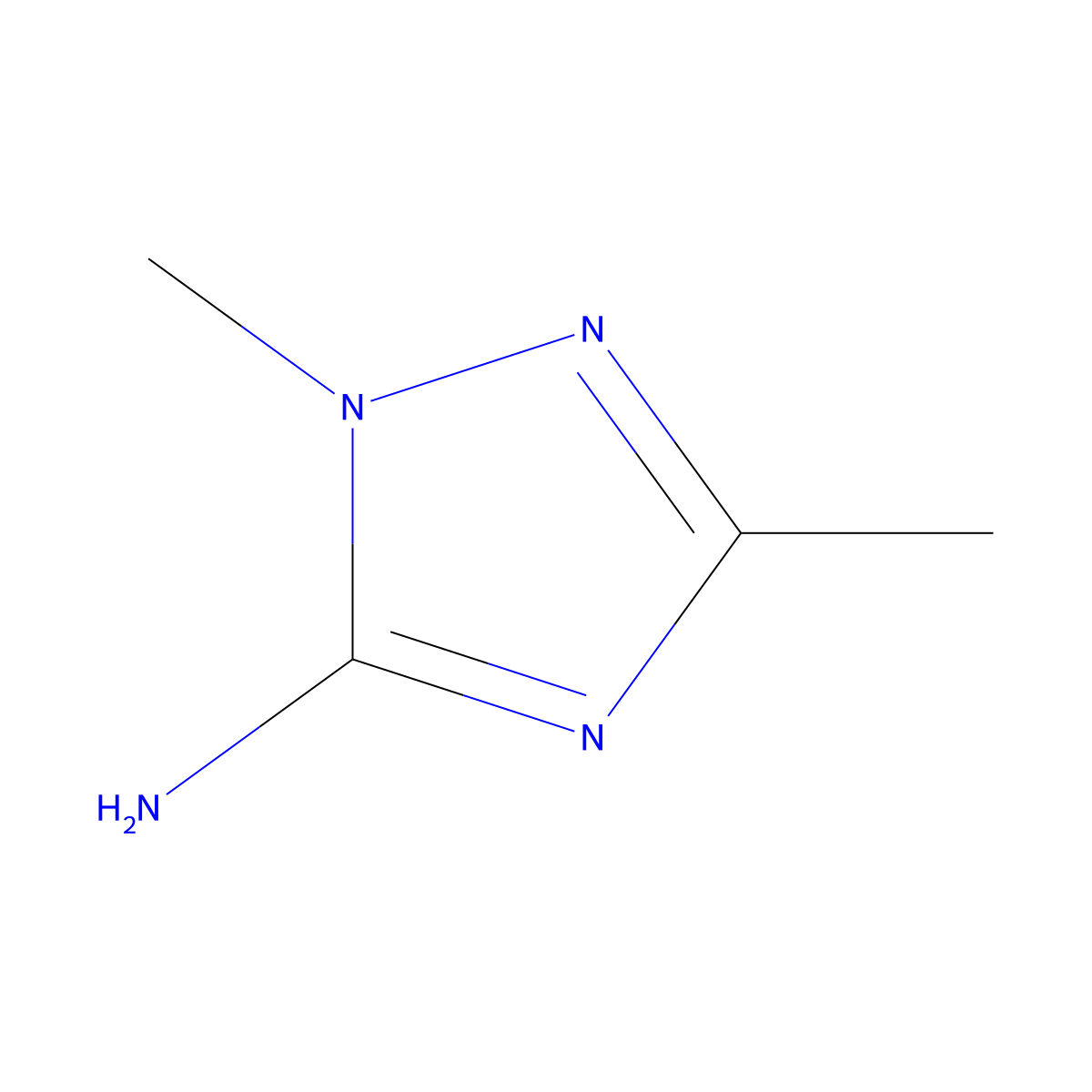 1,3-dimethyl-1H-1,2,4-triazol-5-amine molecular structure, CAS 51108-32-8