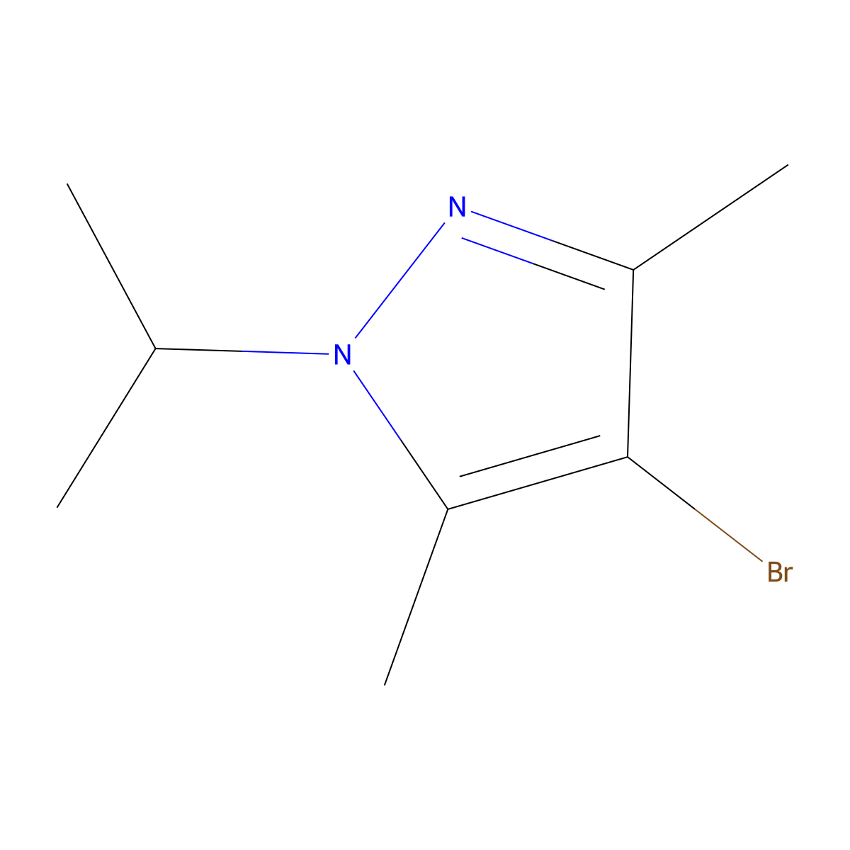4-Bromo-3,5-dimethyl-1-(1-methylethyl)-1H-pyrazole molecular structure, CAS 51108-52-2