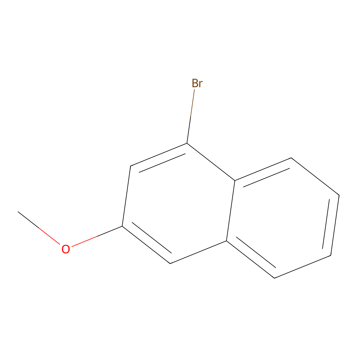 1-Bromo-3-methoxynaphthalene molecular structure, CAS 5111-34-2