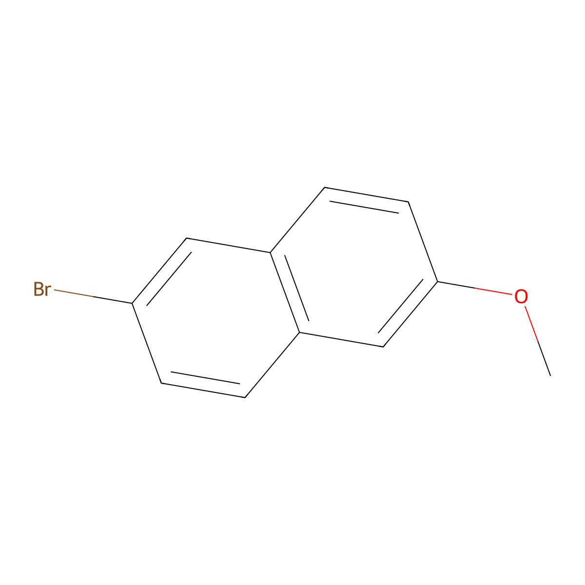2-Bromo-6-methoxynaphthalene molecular structure, CAS 5111-65-9