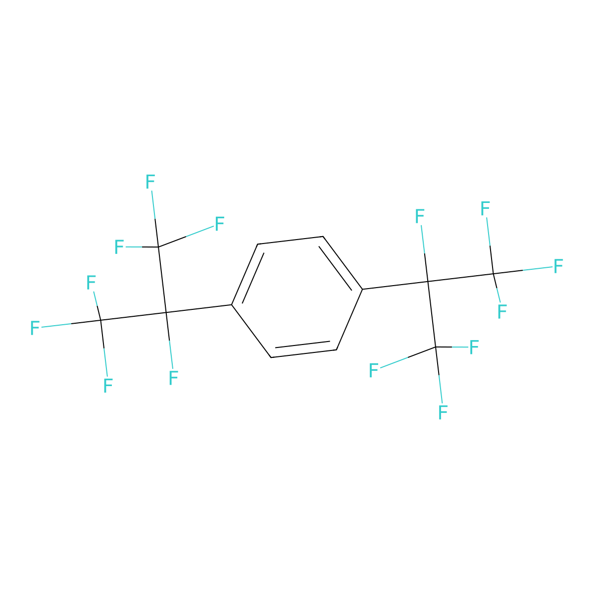 1,4-Bis(heptafluoroisopropyl)benzene molecular structure, CAS 51114-12-6