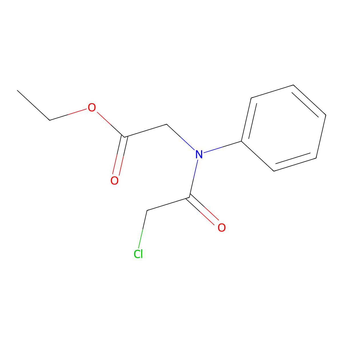 Glycine, N-(chloroacetyl)-N-phenyl-, ethyl ester molecular structure, CAS 51114-26-2