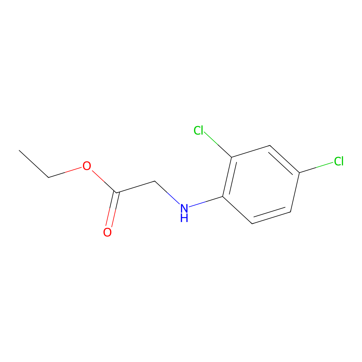 Ethyl 2-[(2,4-dichlorophenyl)amino]acetate molecular structure, CAS 51114-60-4