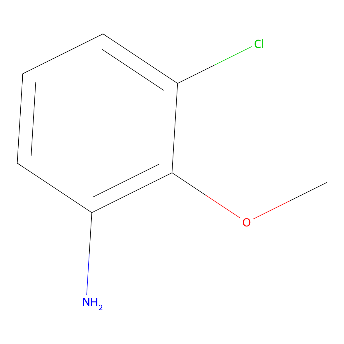 Aniline, 3-chloro-2-methoxy- molecular structure, CAS 51114-68-2